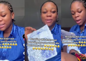 “Reading this letter, not knowing my son would d!e the same day”- Mother loses her newborn baby hours after reading congratulatory letter from sister