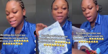 “Reading this letter, not knowing my son would d!e the same day”- Mother loses her newborn baby hours after reading congratulatory letter from sister