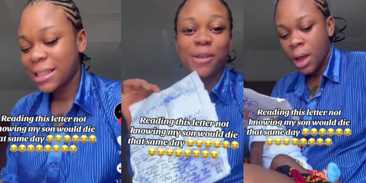 “Reading this letter, not knowing my son would d!e the same day”- Mother loses her newborn baby hours after reading congratulatory letter from sister