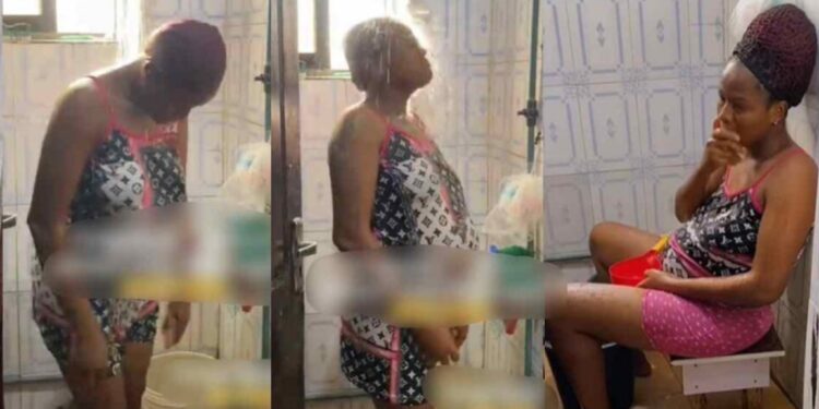 “Make una send help heat wan finish me for this pregnancy”-  Pregnant lady cries out as she struggle with heat, says she will never try it again