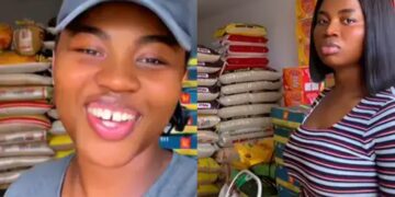 “My mother trained 4 kids and built a house in Lagos from this business” – Lady selling  rice shares how mother’s entrepreneurial spirit helps her business thrives