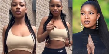 “Stop that injection you’re taking before you vanish”- Video trends as BBNaija’s Tacha shows off her new body, fans react