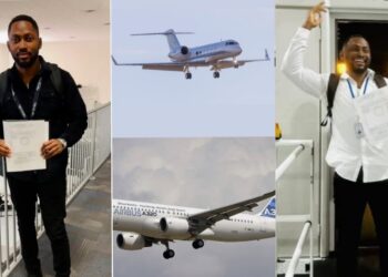 Big brother Naija 2018 winner Miracle Ikechukwu shares certificate as he gets licensed to fly a Gulfstream Jet