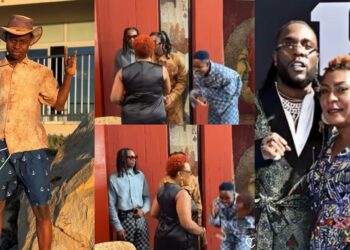 “Any shenking nah blessing” – Peller reacts after Burna Boy’s Mum snubs him at Fashion show when he tries to get her attention