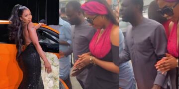 “Pastor says let the car be used for God’s glory” – Reactions as Mercy Eke dedicates her Brand-New Lamborghini in church