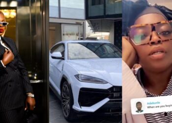 “I will block you”-Funke Akindele responds to Fan asking  when she is buying a Lamborghini