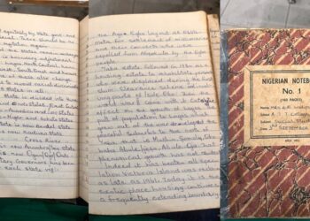“The book has a lot gem in it”- Lady discovers grandmother’s 1974 Social Studies notebook, reveals interesting details about Lagos’ history