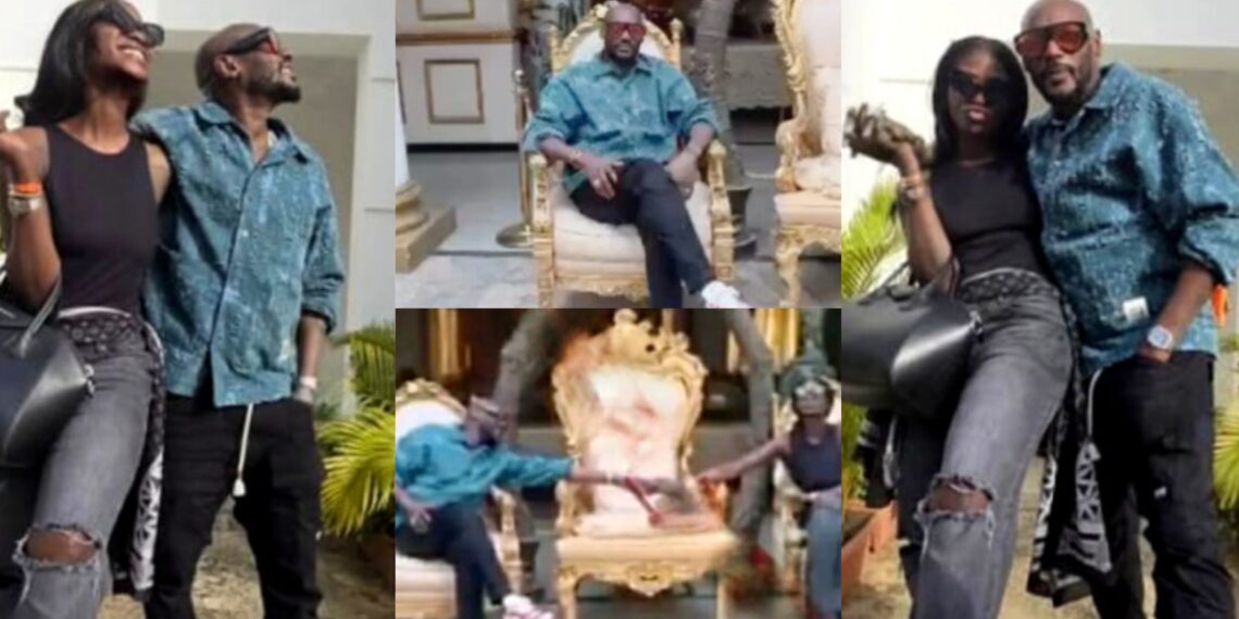 “Their relationship no even get chemistry”- 2Face spotted with lover Natasha at her grandfather’s palace weeks after being declared missing
