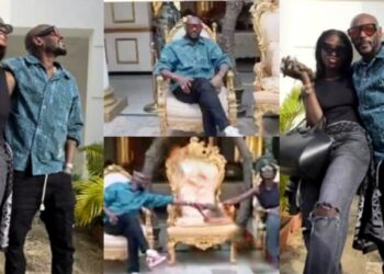 “Their relationship no even get chemistry”- 2Face spotted with lover Natasha at her grandfather’s palace weeks after being declared missing