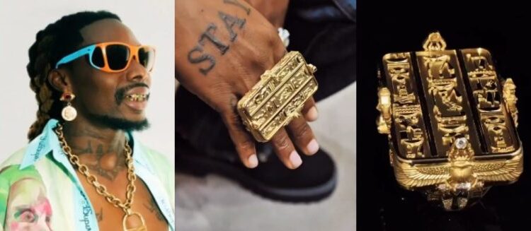 Asake Displays $1 Million Cleopatra-Themed and Hieroglyph Rings