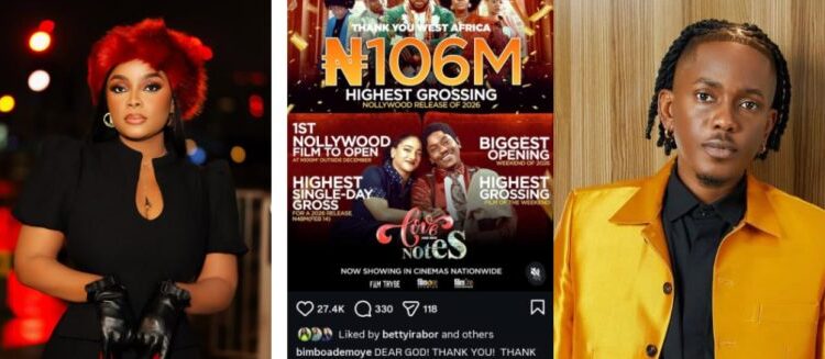 ₦106M and Counting! Bimbo Ademoye Applauds Timini’s Box Office Success